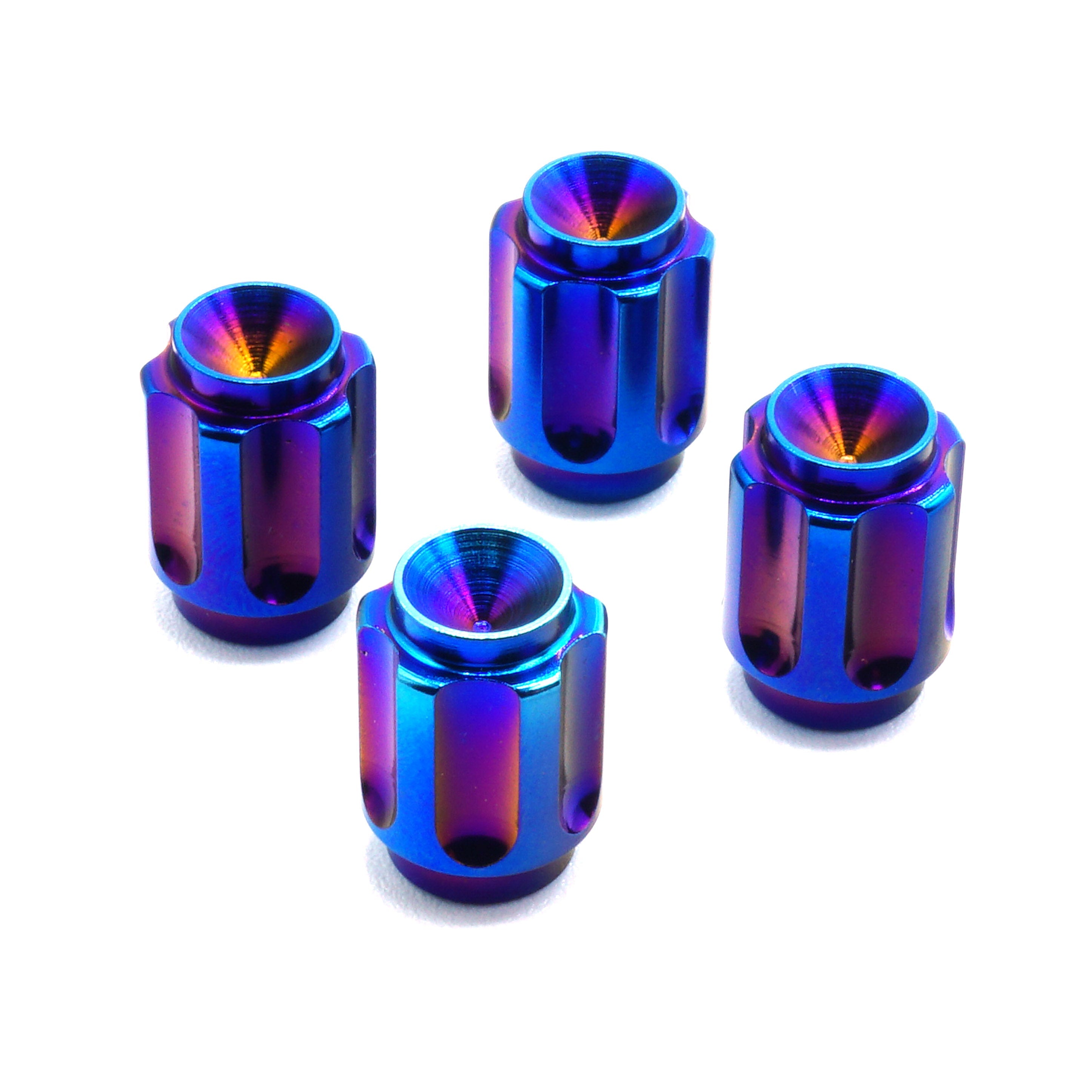 Dress Up Bolts Gear Titanium Valve Stem Caps - Set of 4 - JSI Racing 
