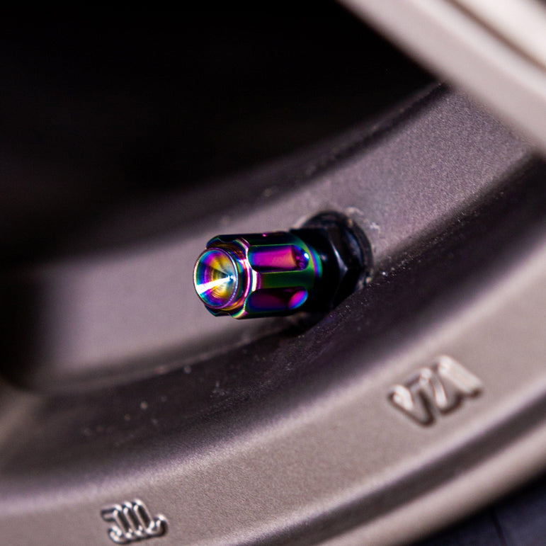 Titanium Gear Valve Stem Cap - JSI Racing 