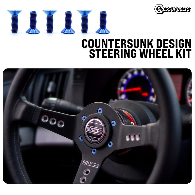 Titanium Hardware Steering Wheel Kit - Countersunk Design - JSI Racing 