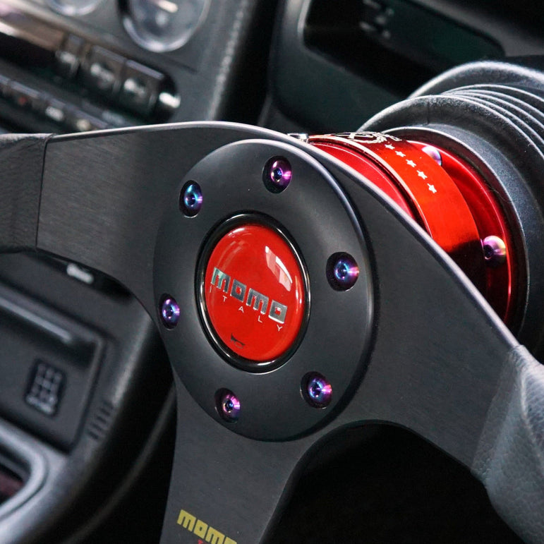Titanium Hardware Steering Wheel Kit - Button Head Design - JSI Racing 