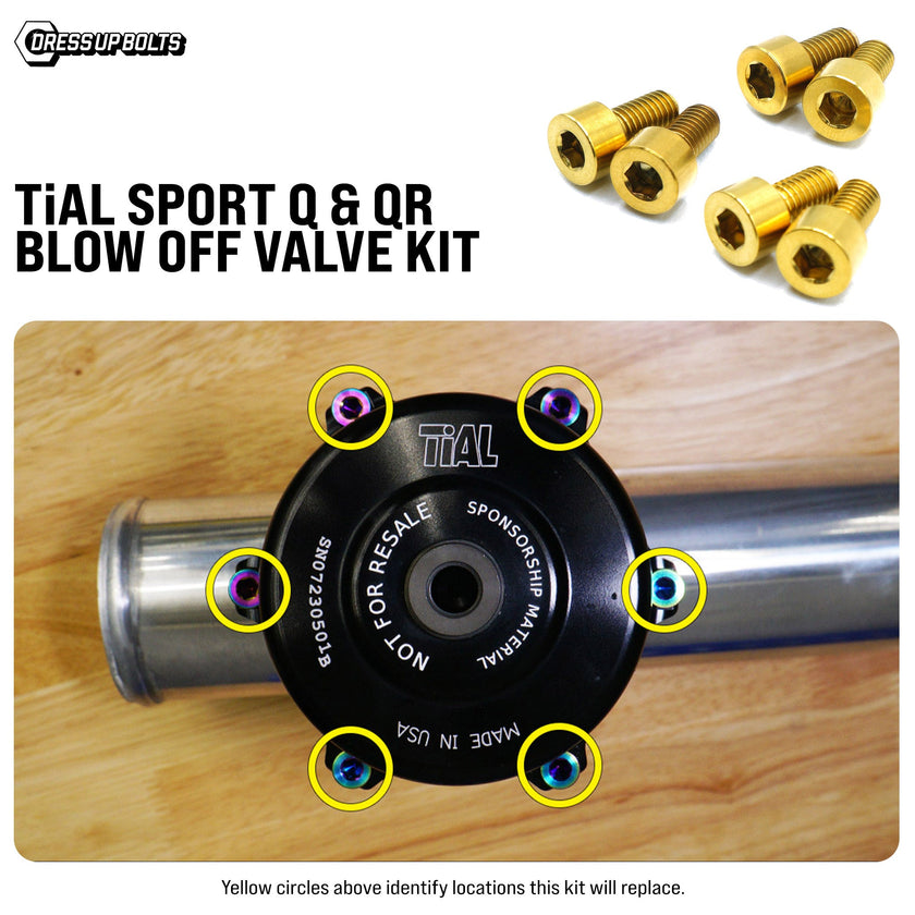 Dress Up Bolts Titanium Hardware Blow Off Valve Kit - TiAL Sport Q/QR - JSI Racing 