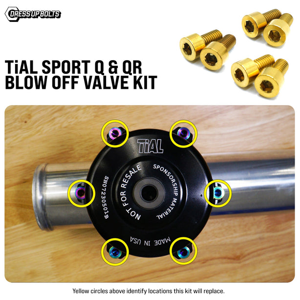 Dress Up Bolts Titanium Hardware Blow Off Valve Kit - TiAL Sport Q/QR - JSI Racing 