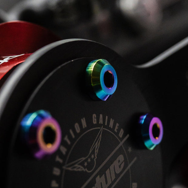 Titanium Hardware Steering Wheel Kit - Motor Head Design - JSI Racing 