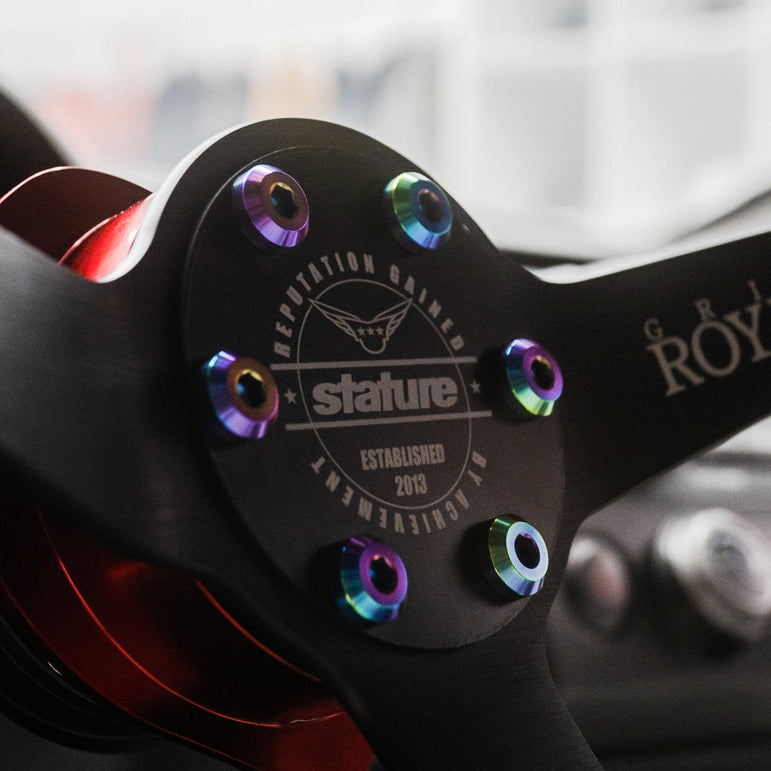 Titanium Hardware Steering Wheel Kit - Motor Head Design - JSI Racing 