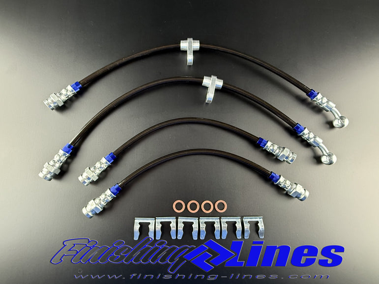 Finishing Lines 04–06 Acura TL Type S Caliper Hose Set (Brembo Front Package) - JSI Racing 