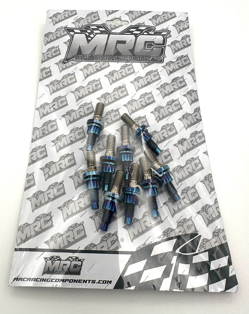 MRC Racing Components Honda B,D,F,H,J Series/Chevy Ecotec 45mm Burnt Blue Titanium Exhaust/Intake Stud Kit MRC Racing Components