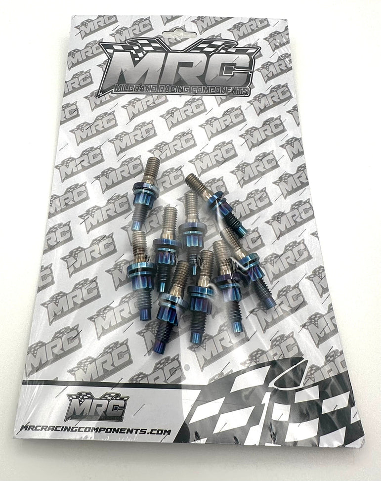 MRC Racing Components Honda B,D,F,H,J Series/Chevy Ecotec 45mm Burnt Blue Titanium Exhaust/Intake Stud Kit MRC Racing Components