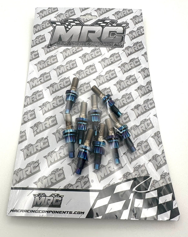 MRC Racing Components Honda B,D,F,H,J Series/Chevy Ecotec 45mm Burnt Blue Titanium Exhaust/Intake Stud Kit MRC Racing Components
