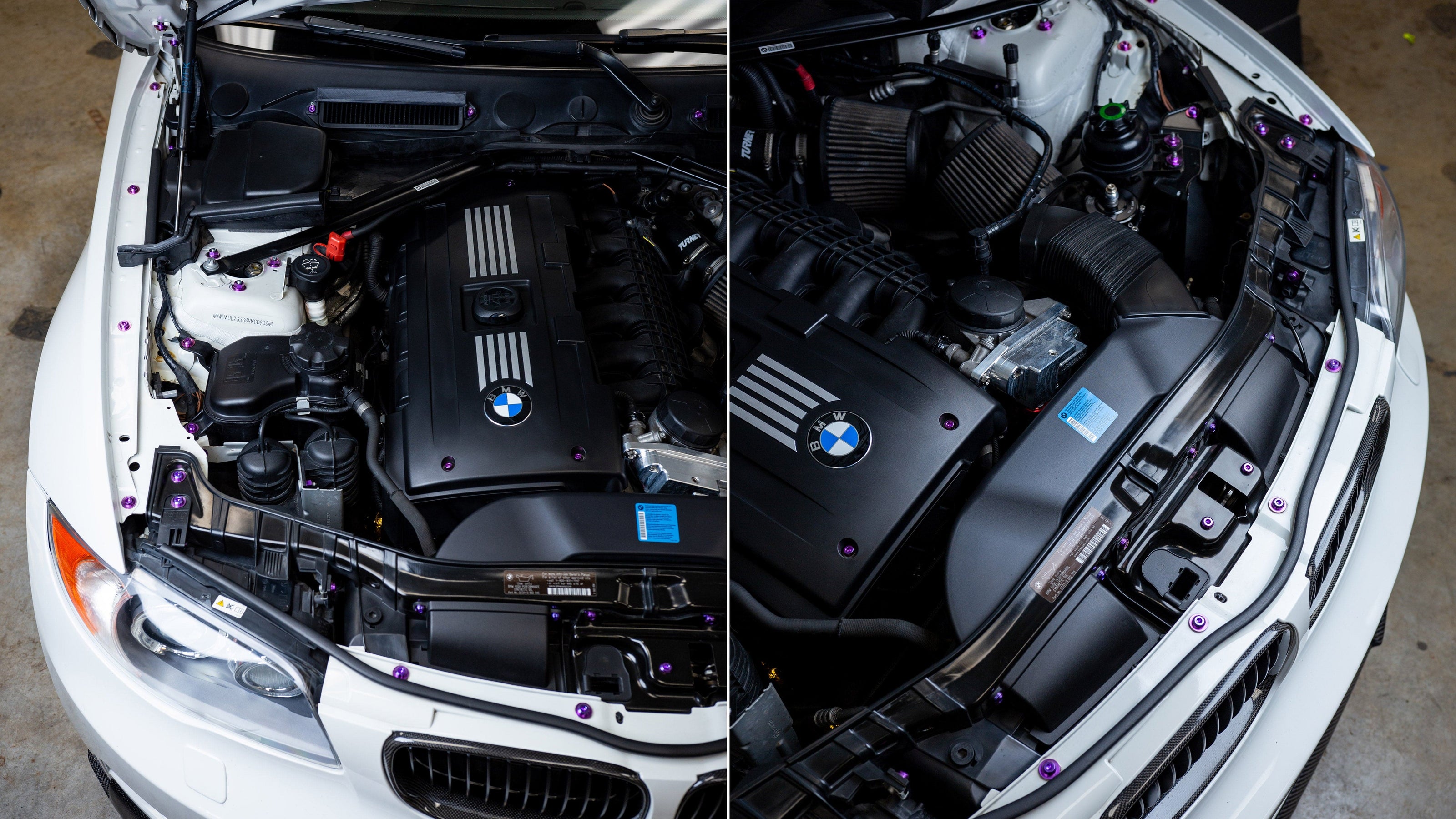 Stage 2 Titanium Hardware Engine Bay Kit - BMW E82 135i (2007-2012) - JSI Racing 