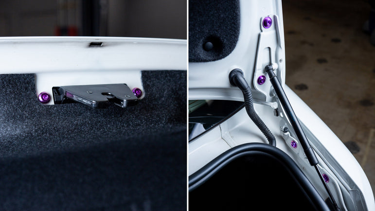 Titanium Hardware Trunk Kit - BMW E82 135i (2007-2012) - JSI Racing 
