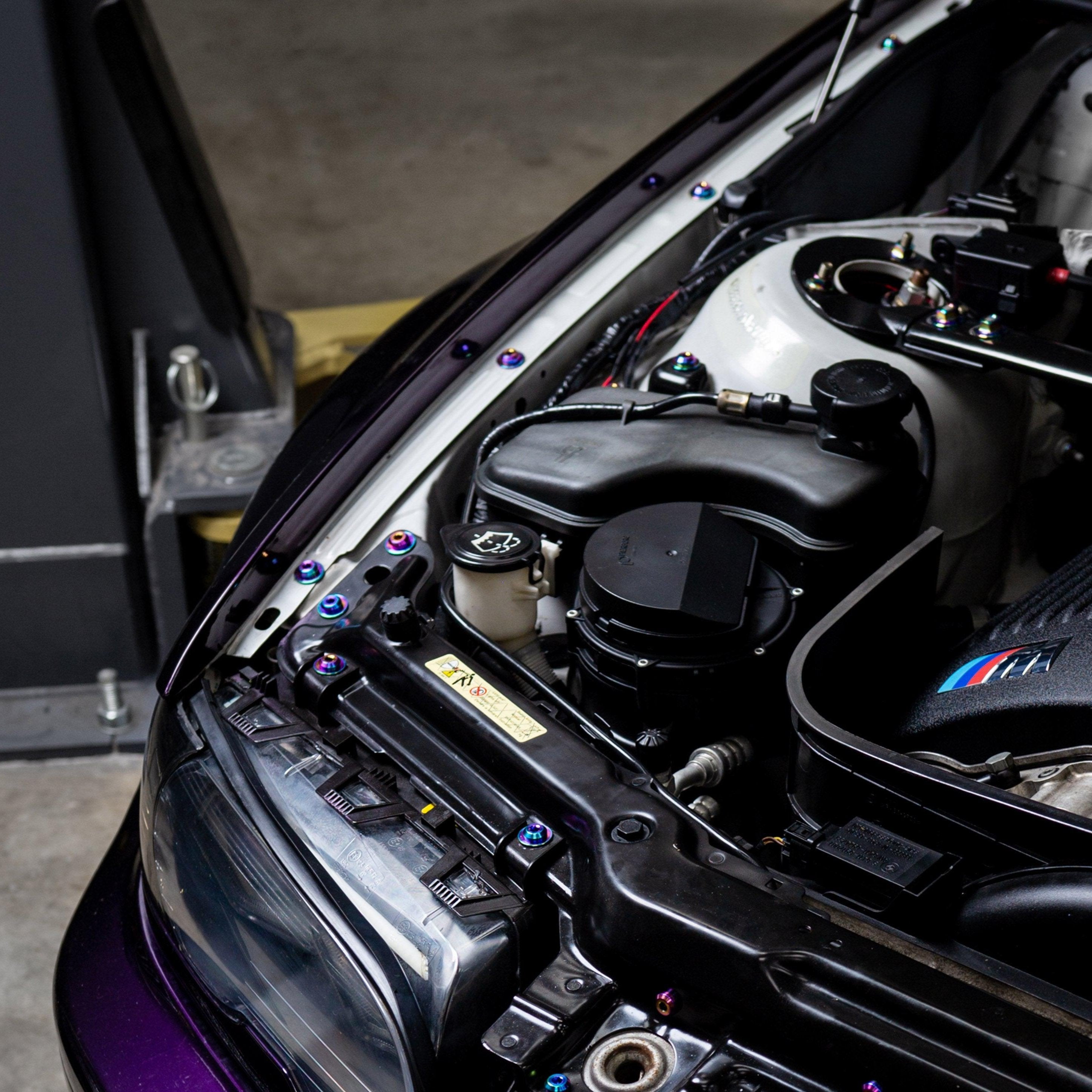 Stage 1 Titanium Hardware Engine Bay Kit - BMW E46 M3 (2000-2006) - JSI Racing 