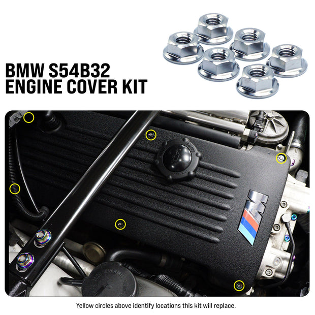Titanium Hardware Engine Cover Kit - S54B32 Engine - JSI Racing 