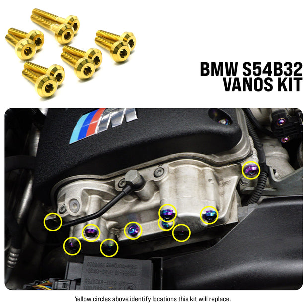 Titanium Hardware Vanos Kit - S54B32 Engine - JSI Racing 