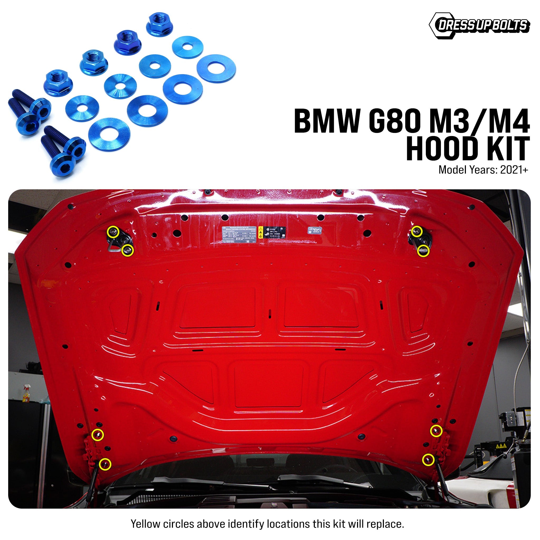 Titanium Hardware Hood Kit - BMW G80 M3/M4 (2021+) - JSI Racing 