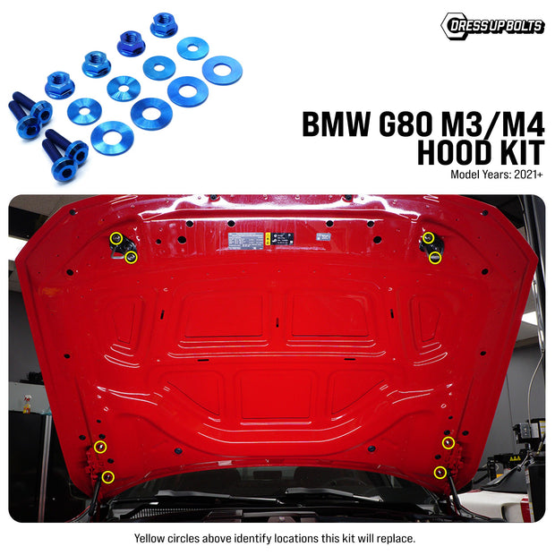 Titanium Hardware Hood Kit - BMW G80 M3/M4 (2021+) - JSI Racing 