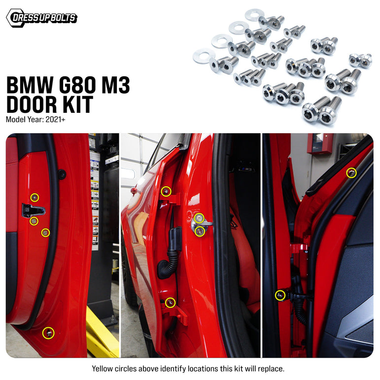 Titanium Hardware Door Kit - BMW G80 M3 (2021+) - JSI Racing 