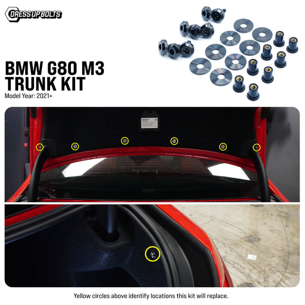 Titanium Hardware Trunk Kit - BMW G80 M3 (2021+) - JSI Racing 