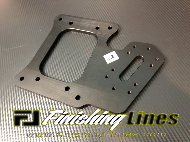 Finishing Lines Black Staging Brake Mounting Plate – TSX/Accord (B Series AWD) - JSI Racing 