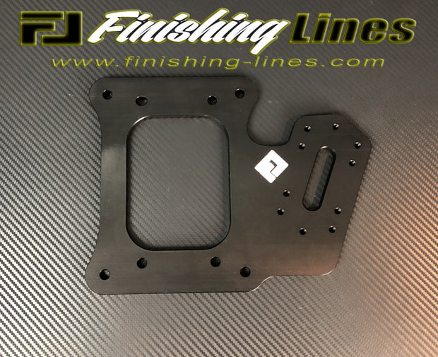 Finishing Lines Black Staging Brake Mounting Plate – TSX/Accord (B Series AWD) - JSI Racing 