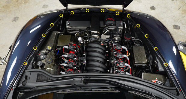 Stage 1 Titanium Hardware Engine Bay Kit - Chevrolet Corvette C6 (2005-2013) - JSI Racing 