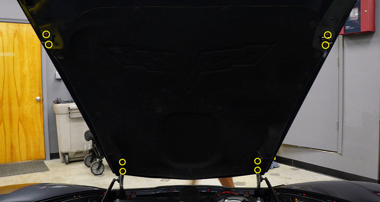 Titanium Hardware Hood Kit - Chevrolet Corvette C6 (2005-2013) - JSI Racing 