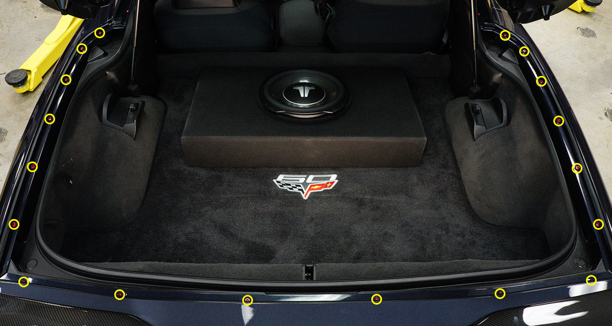 Titanium Hardware Trunk Kit - Chevrolet Corvette C6 (2005-2013) - JSI Racing 