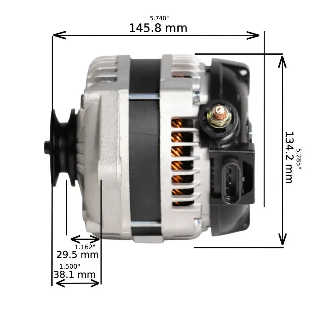 1970-1978 GMC K15 V8 6.6L 12si High Output Alternator - JSI Racing