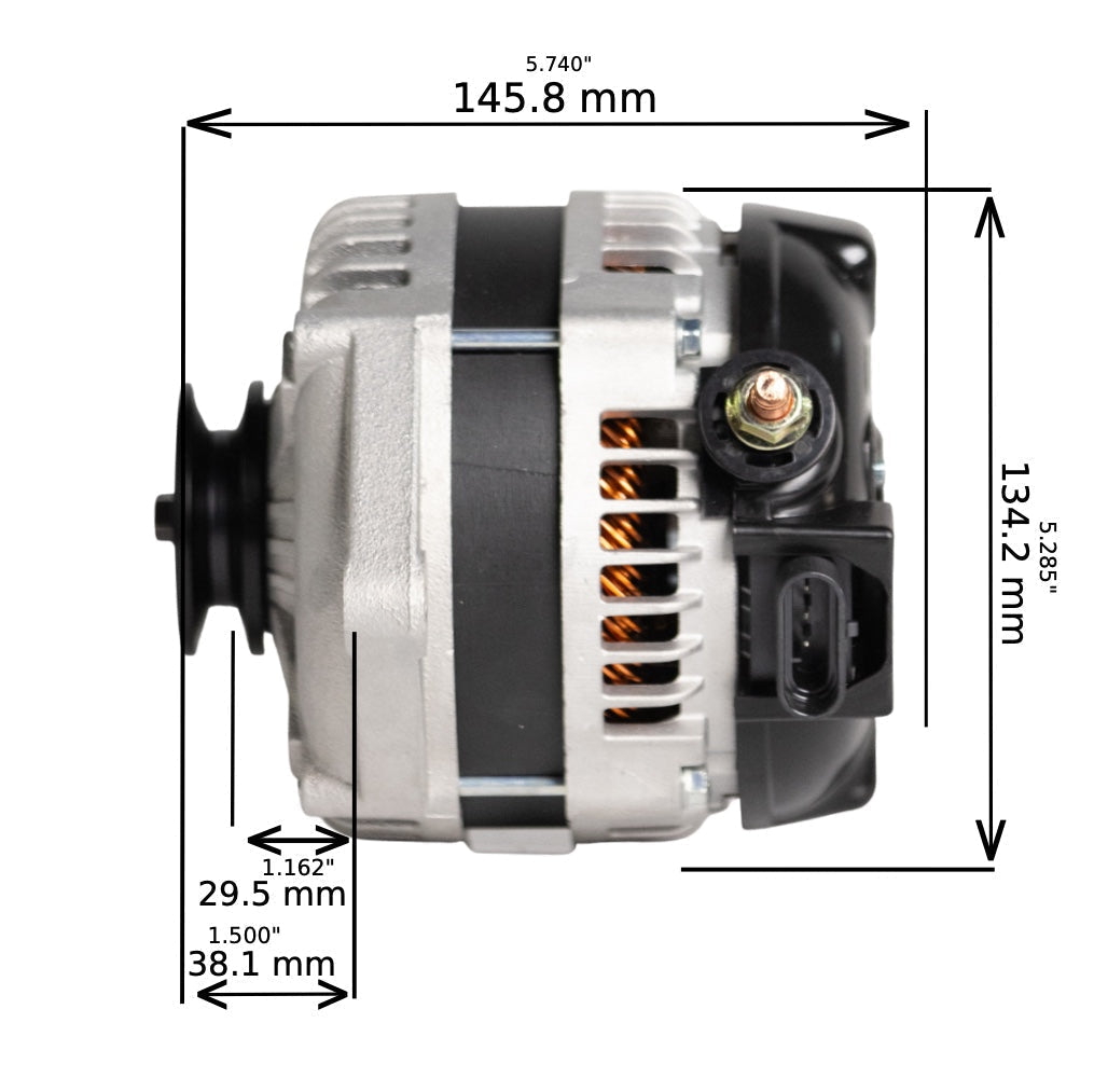 1963-1966 Chevrolet Suburban V8 4.6L 12si High Output Alternator - JSI Racing