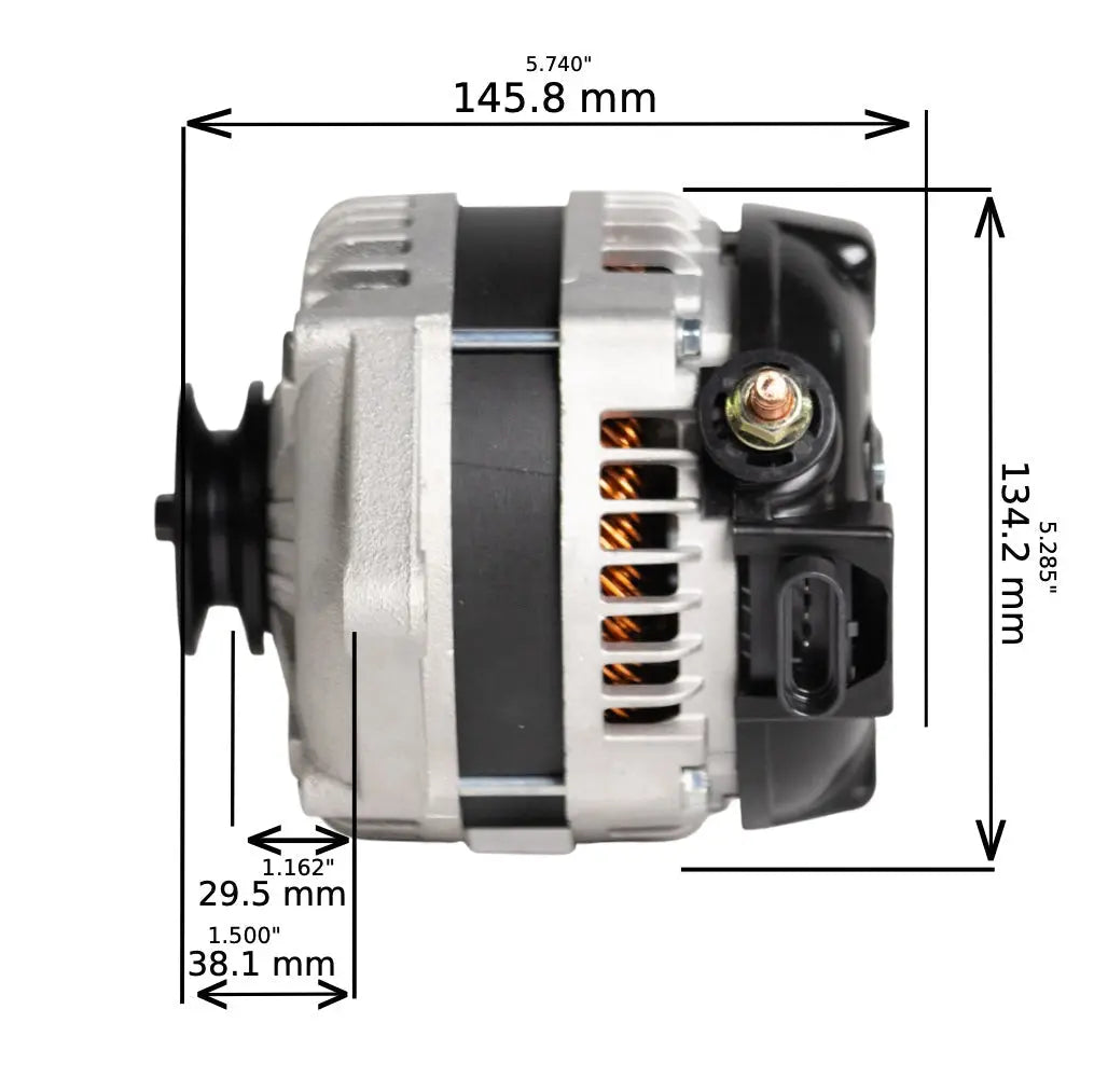 1985-1987 GMC Caballero V6 4.3L 12si High Output Alternator - JSI Racing