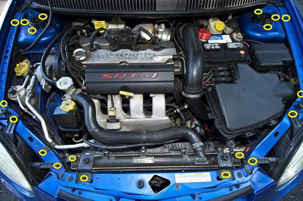 Dodge Neon SRT-4 (2003-2005) Titanium Engine Bay Kit - JSI Racing 