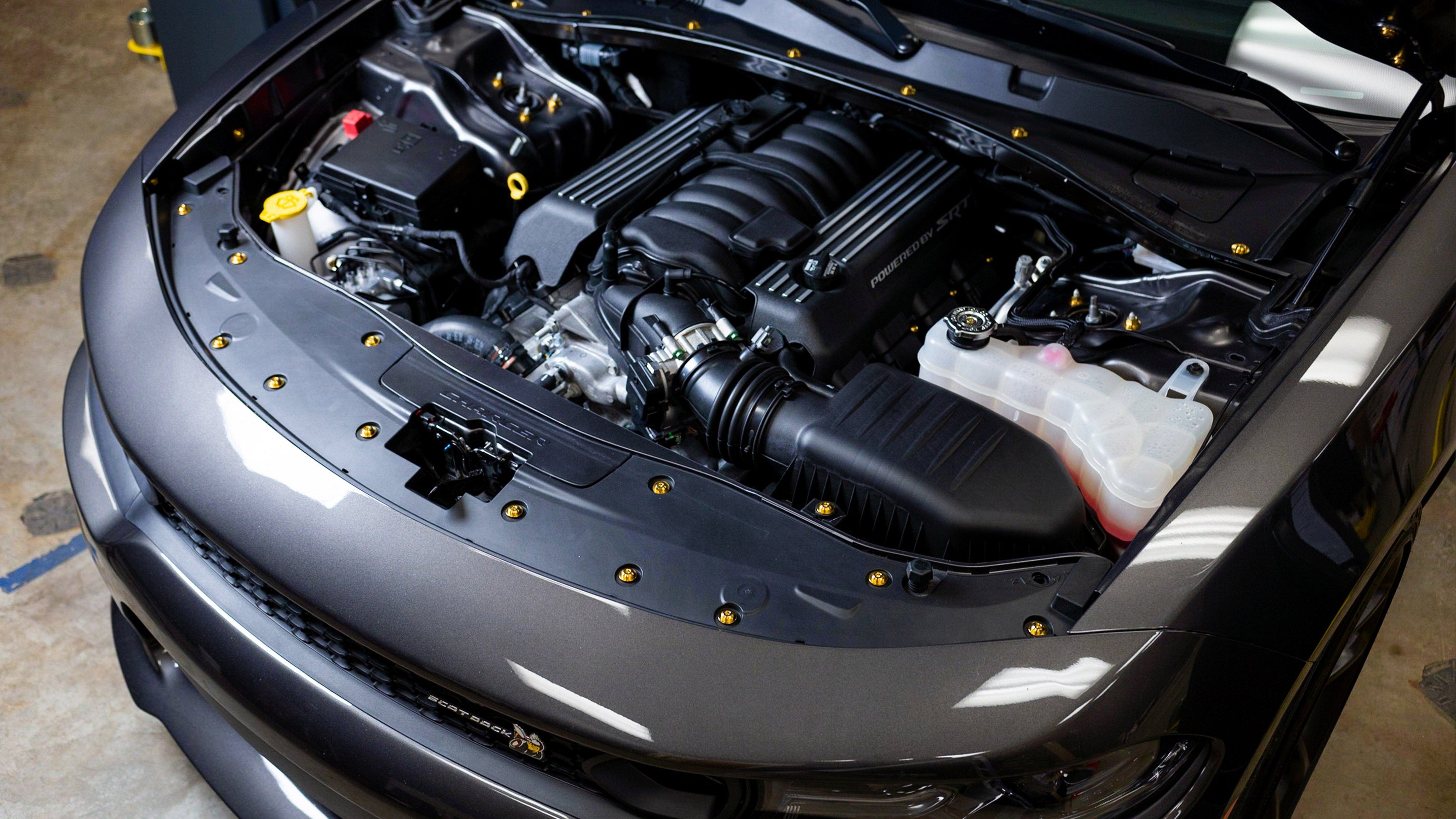 Stage 2 Titanium Hardware Engine Bay Kit - Dodge Charger (2015-2023) - JSI Racing 
