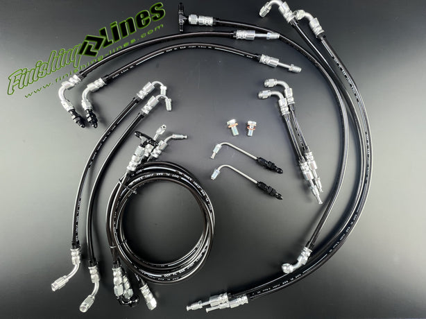 Finishing Lines EF/CRX Full Tuck Brake Line Kit – Inline Staging Brake Provision (’88–’91, Stock Master Cylinder) - JSI Racing 