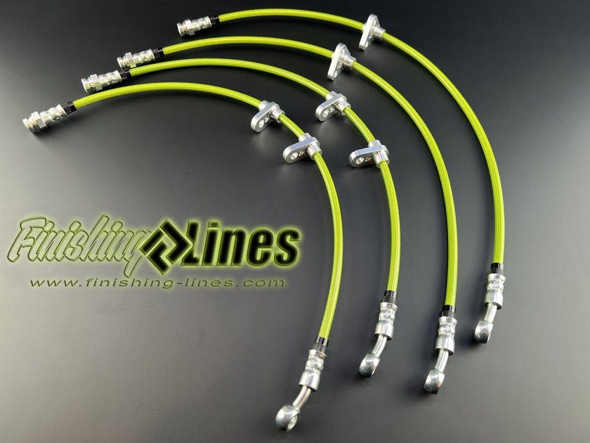 Finishing Lines CRX/EF Caliper Hose Set – Billet Locator Style - JSI Racing 