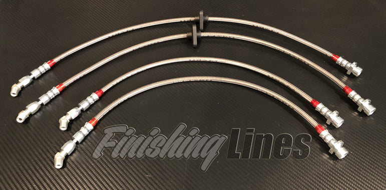 Finishing Lines EG Civic Caliper Hose Set – Aftermarket Brakes (1/8" NPT) - JSI Racing 