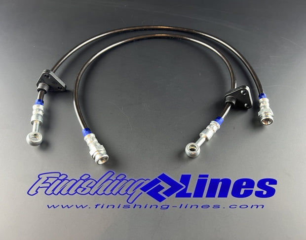 Finishing Lines EG Civic Front Caliper Hose Pair - JSI Racing 