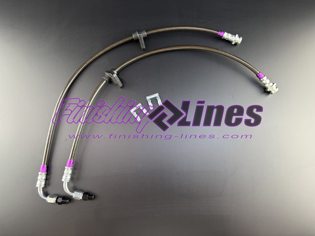 Finishing Lines EG Civic Front Caliper Hose Pair (Aftermarket Brakes) - JSI Racing 