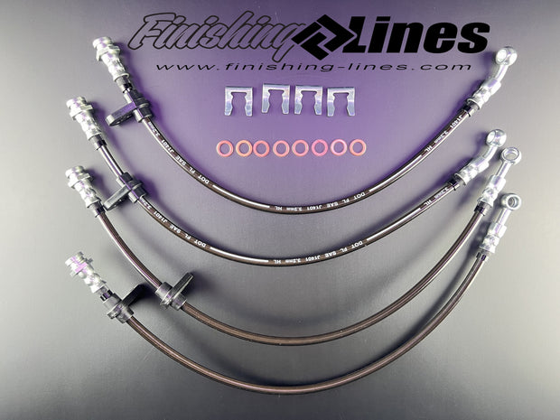 Finishing Lines DC Integra Caliper Hose Set – OEM Banjo Inlet - JSI Racing 