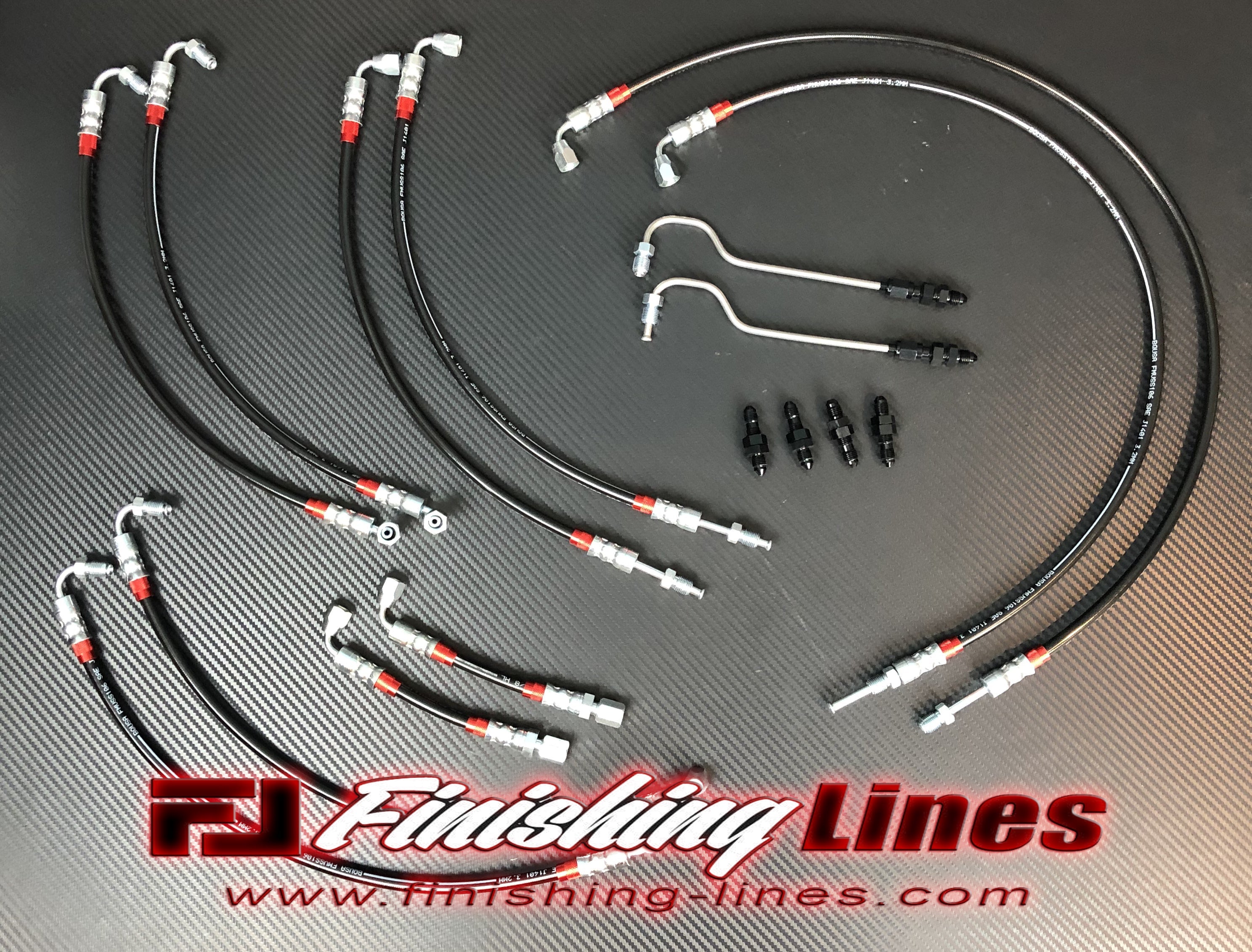 Finishing Lines EG Civic Full Tuck Brake Line Kit – Stock Master Cylinder - JSI Racing 
