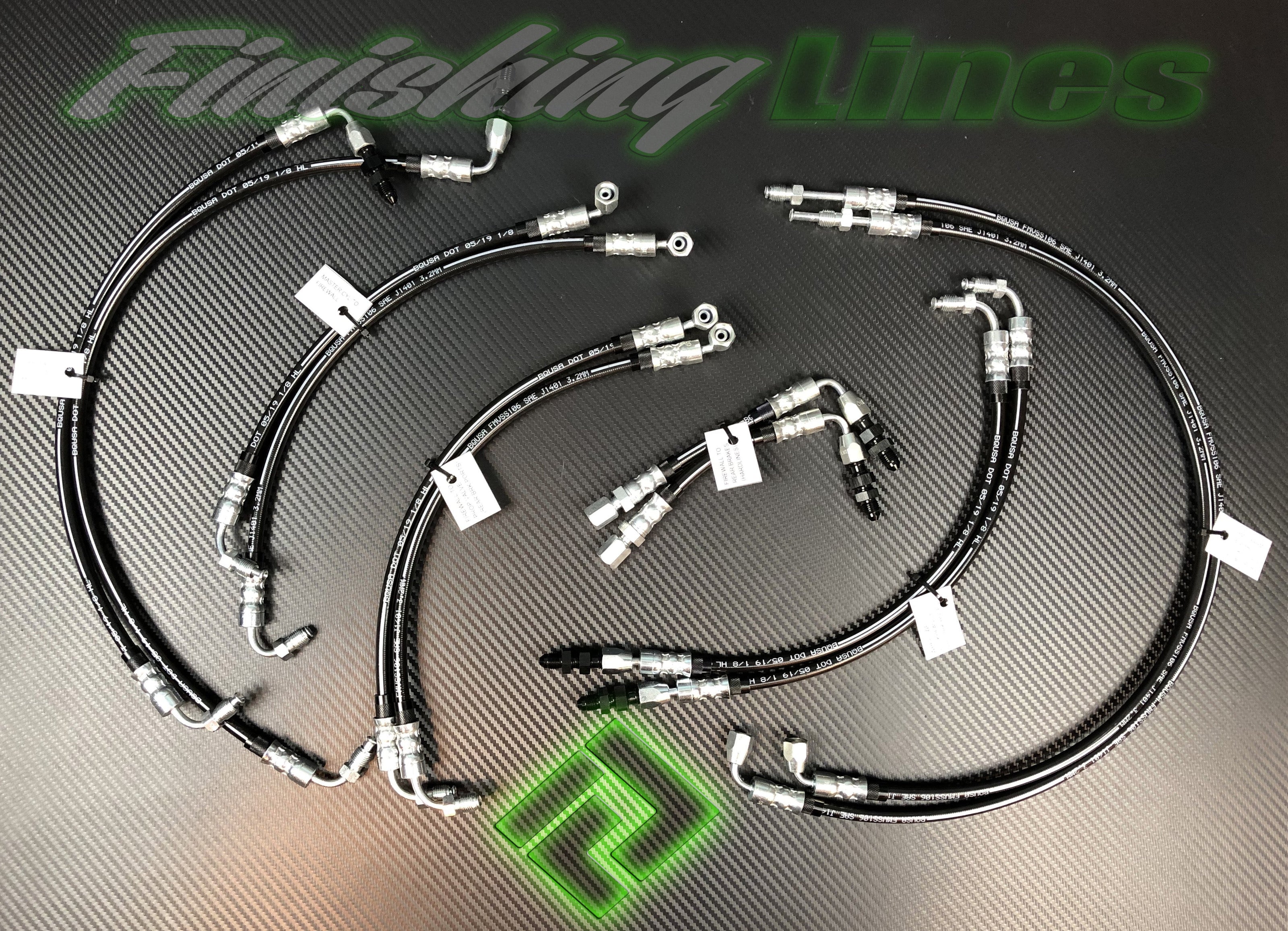 Finishing Lines EK Full Tuck Brake Line Kit – Stock Master Cylinder - JSI Racing 