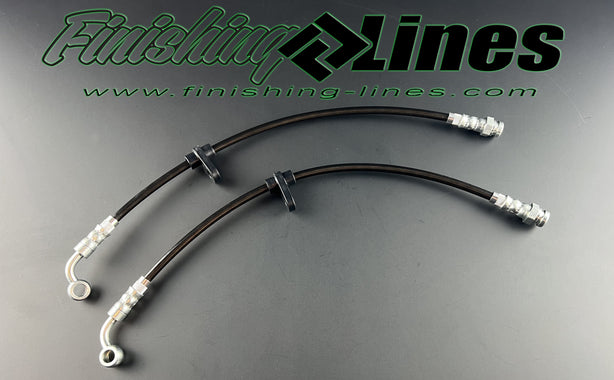 Finishing Lines EK Civic Front Caliper Hose Pair - JSI Racing 