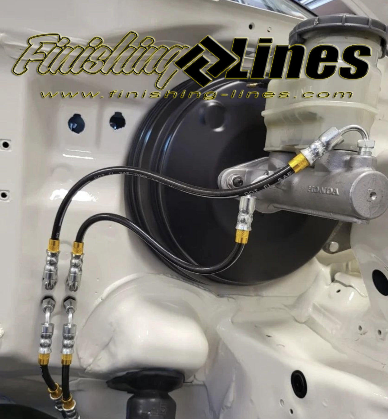 Finishing Lines EK Full Tuck Brake Line Kit – Stock Master Cylinder - JSI Racing 