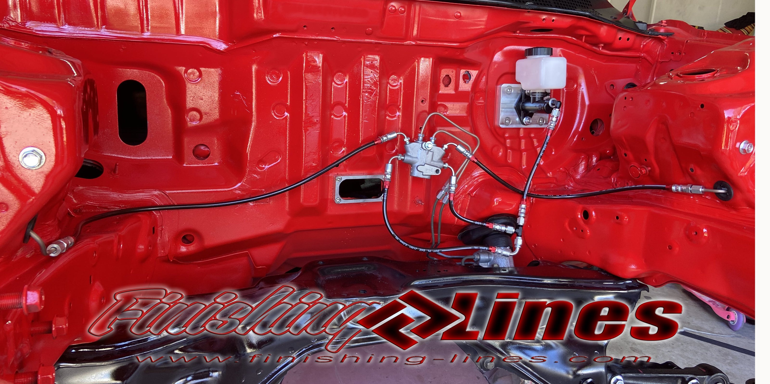 Finishing Lines EK Mini-Tuck Brake Line Kit (Booster Delete) - JSI Racing 