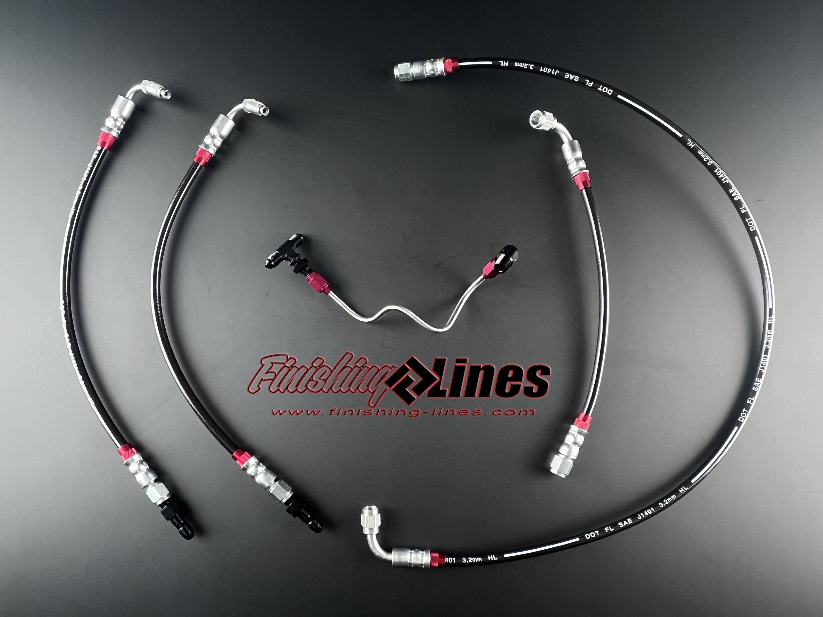 Finishing Lines EK SFWD V3 Front Brake Line Kit - JSI Racing 
