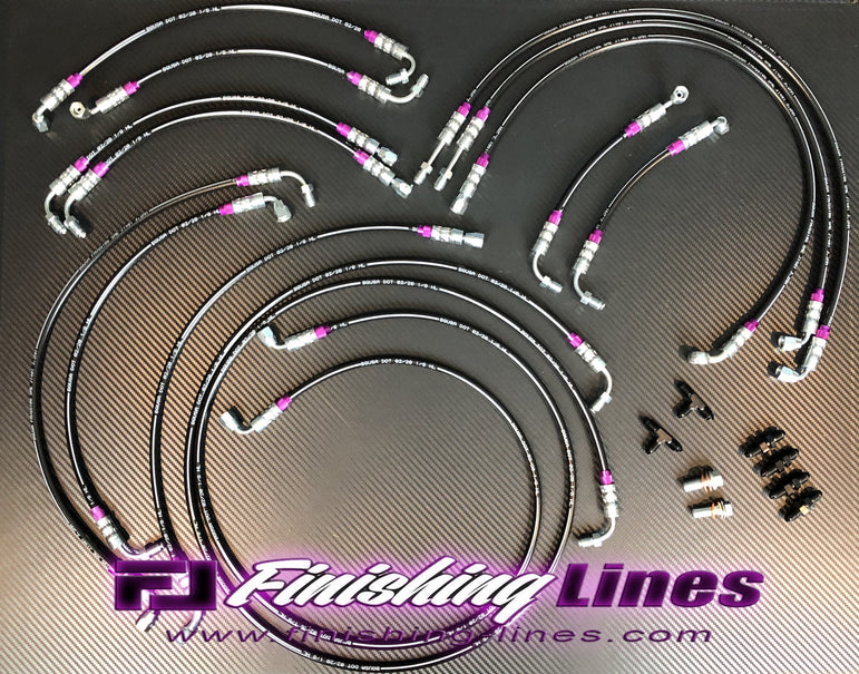 Finishing Lines EK Civic Full Tuck Brake Line Kit – Inline Staging Brake Provision - JSI Racing 