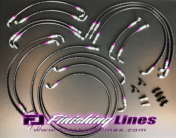 Finishing Lines EK Civic Full Tuck Brake Line Kit – Inline Staging Brake Provision - JSI Racing 
