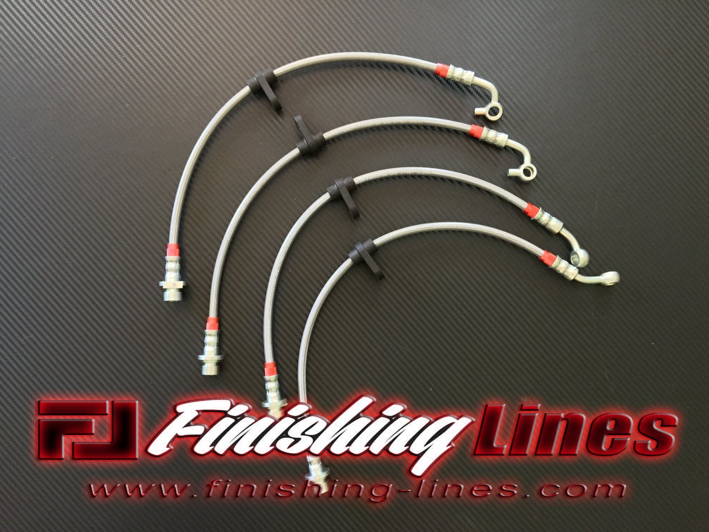 Finishing Lines EK Civic Caliper Hose Set (96–00) - JSI Racing 