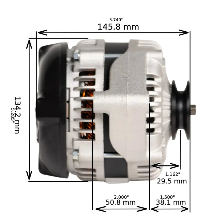 1973-1976 Buick LeSabre V8 7.5L 12si High Output Alternator - JSI Racing