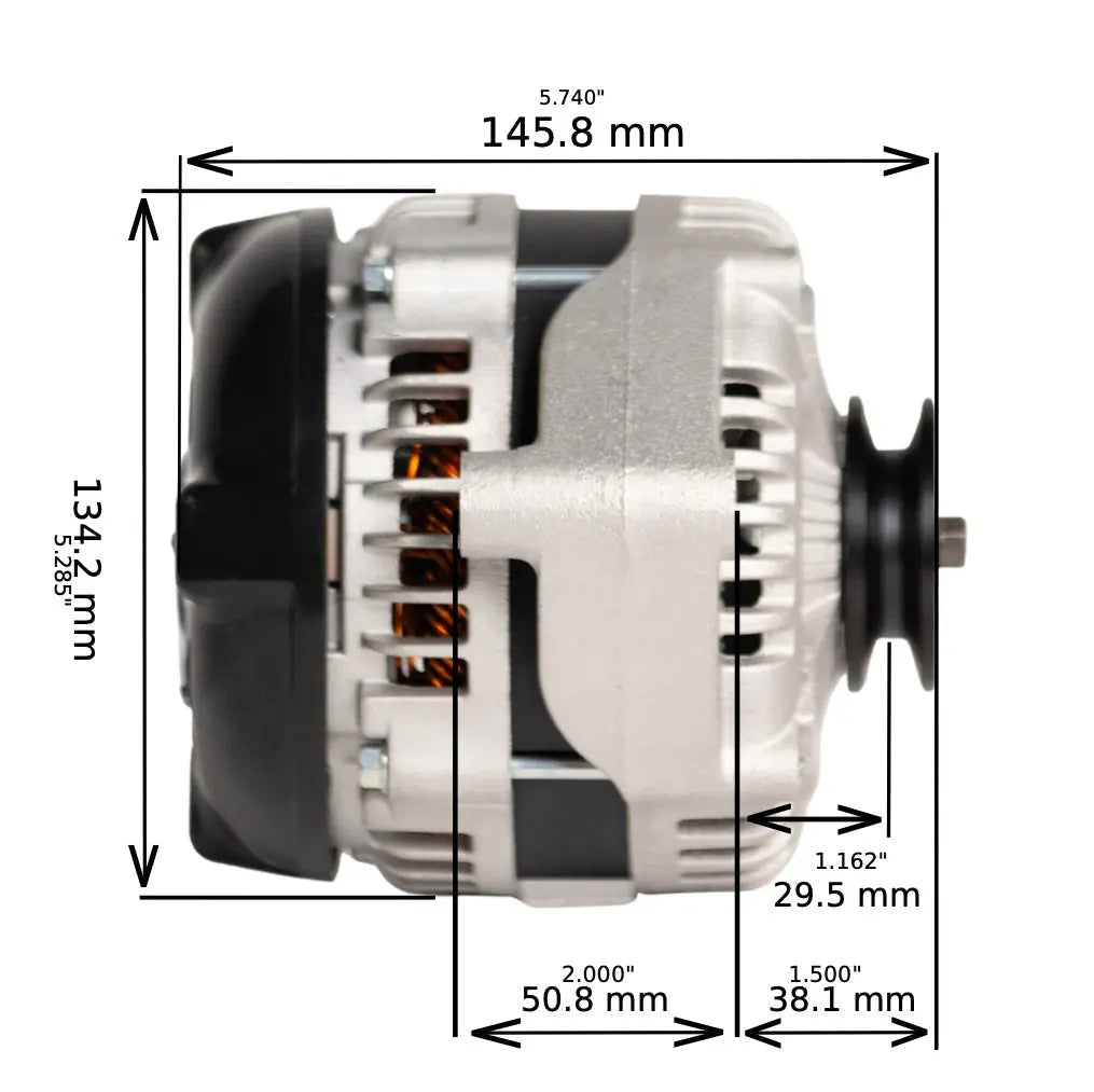1968 Jeep DJ6 L4 2.2L 12si High Output Alternator JS Alternators