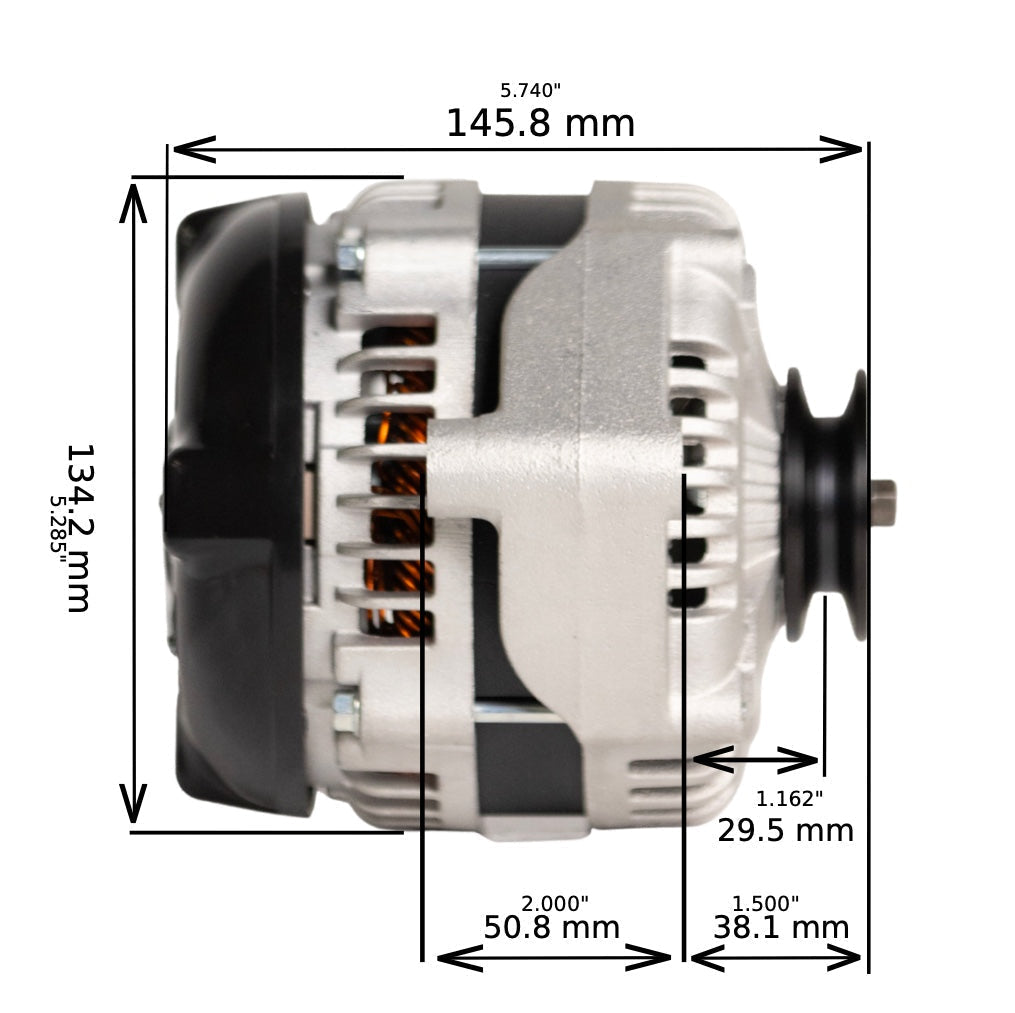 1963 Cadillac DeVille V8 6.4L 12si High Output Alternator - JSI Racing