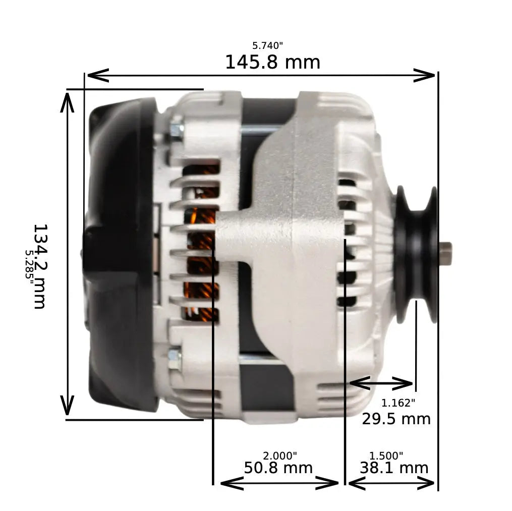 1968-1973 GMC P2500 Van V8 5.0L 12si High Output Alternator - JSI Racing